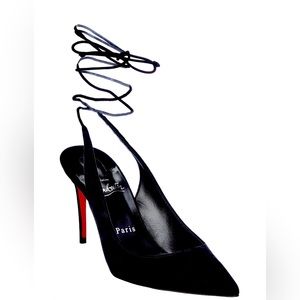 Christian Louboutin - Lace-Up Kate 85 Suede Pump